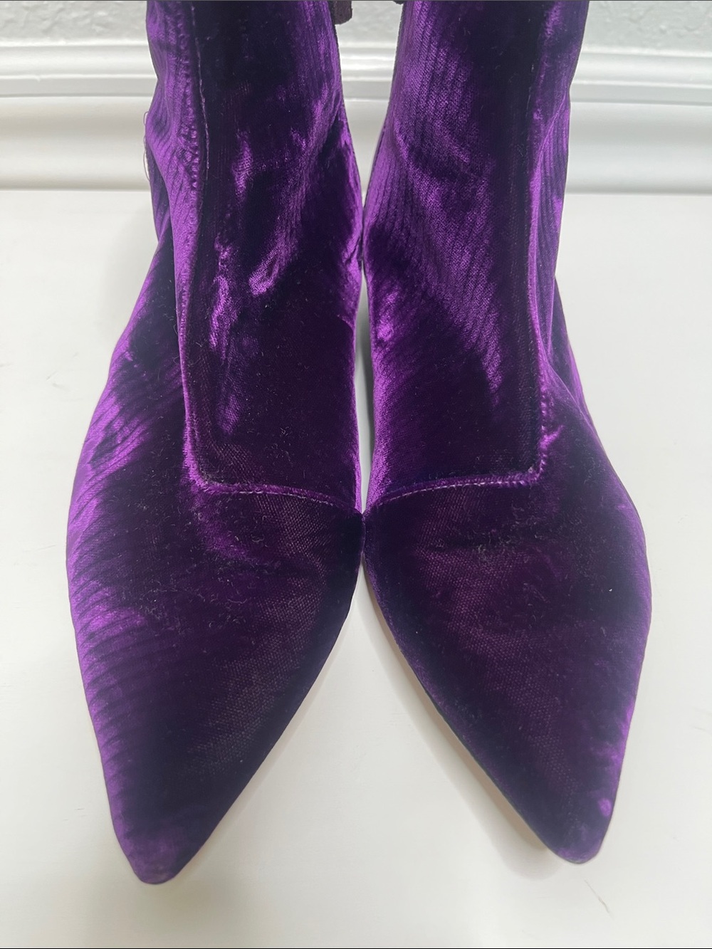 Ellery Corduroy Ankle Boots Purple Sz 37 - Picture 4 of 9